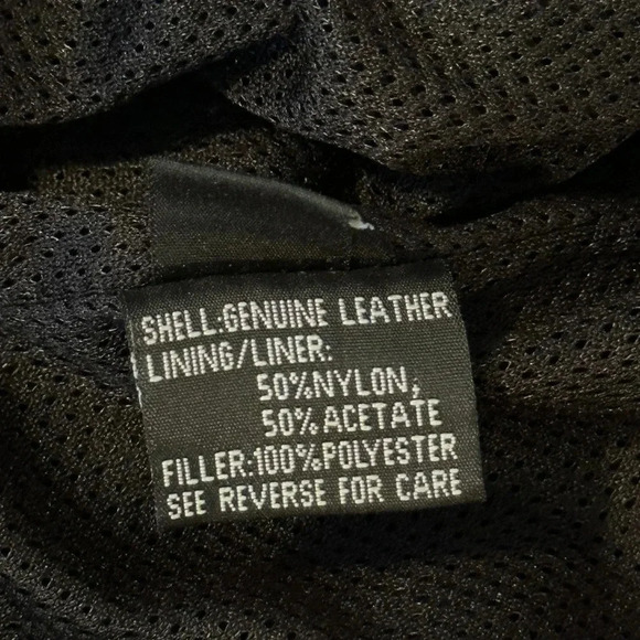 Leather Motorcycle/Racing Jacket with Reflective Skull Designs - Picture 12 of 16